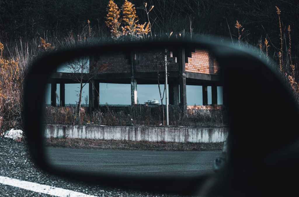 What do I see when I look at the rear view mirror?